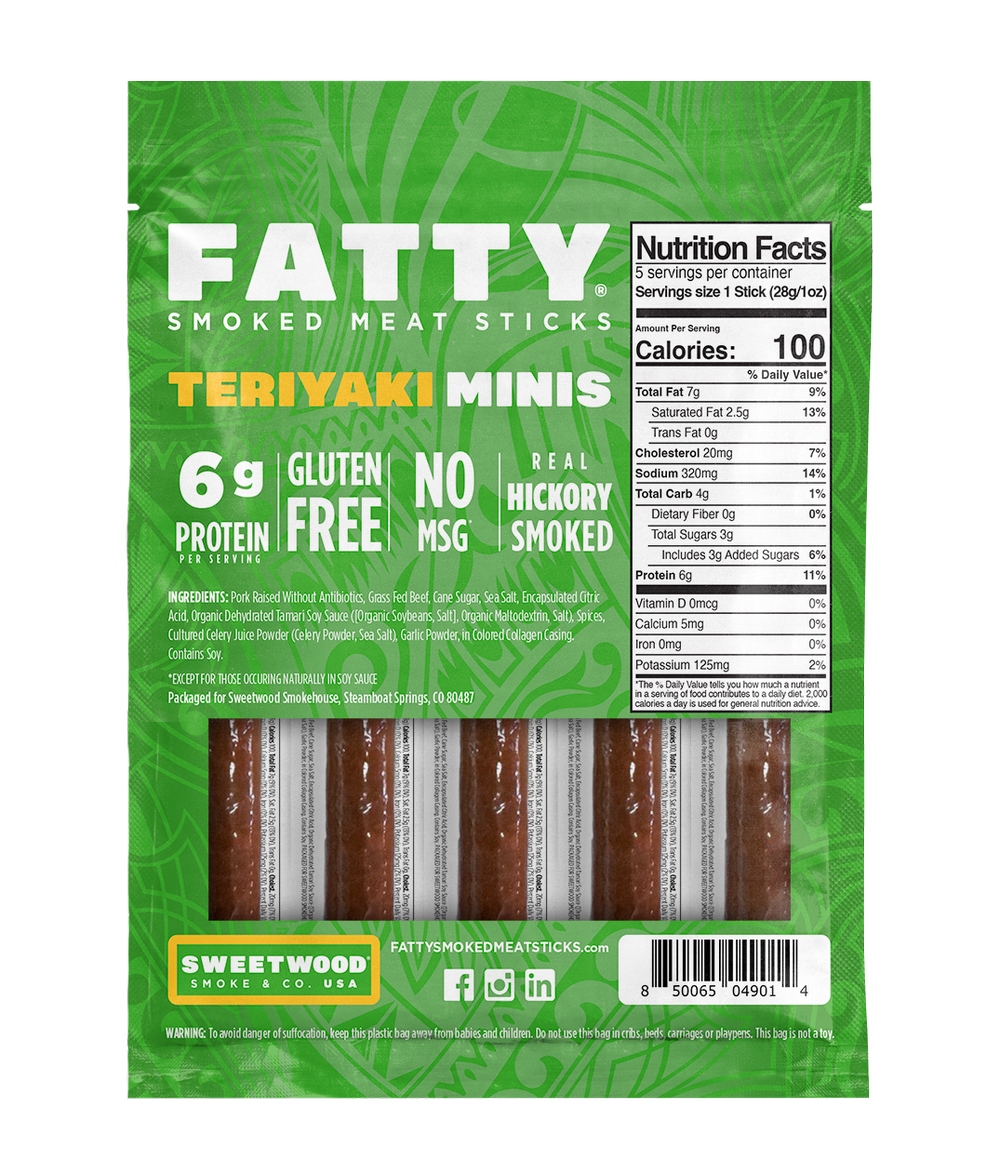 Fatty Teriyaki 5 pack back shot